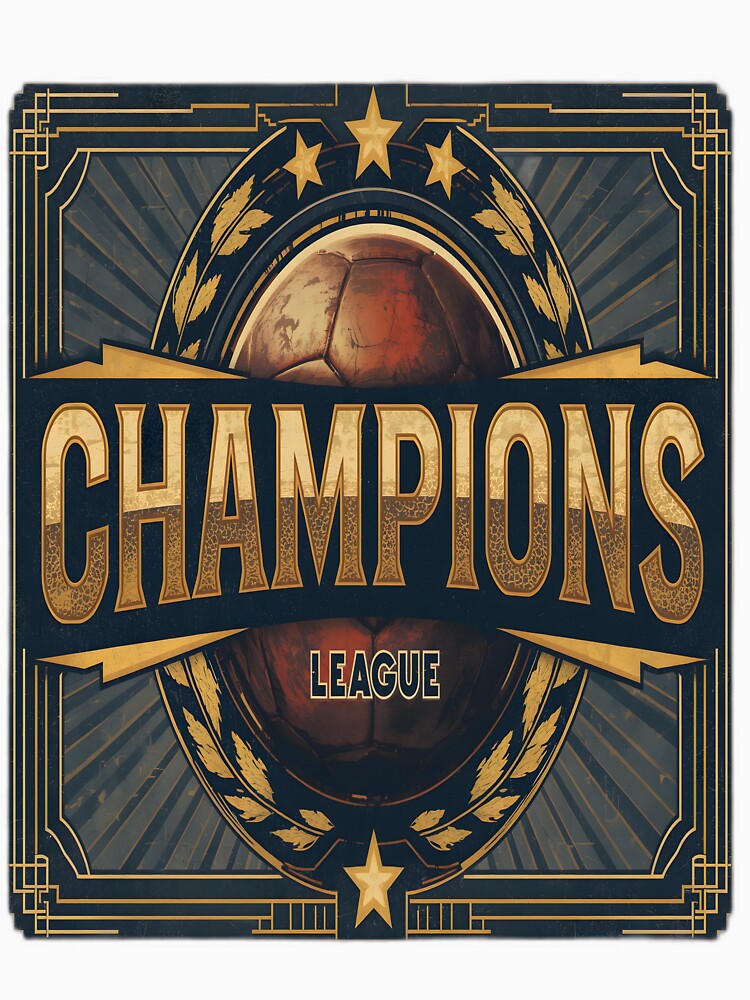 Vintage Champions League Art Deco Soccer Poster by Jobs-Fashion