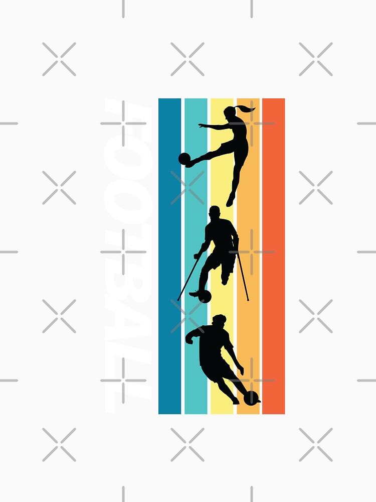 Soccer Athletes with and without Disability Retro Design. by Shiraufa