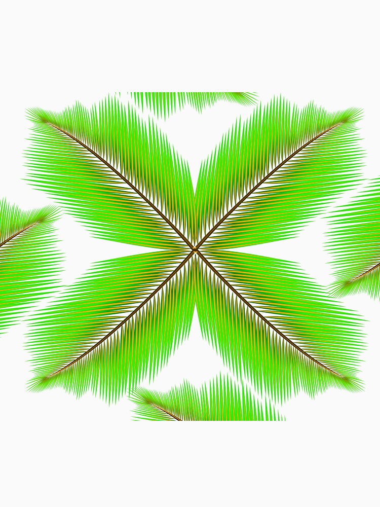 Green coconut leaf pattern by Bigrow