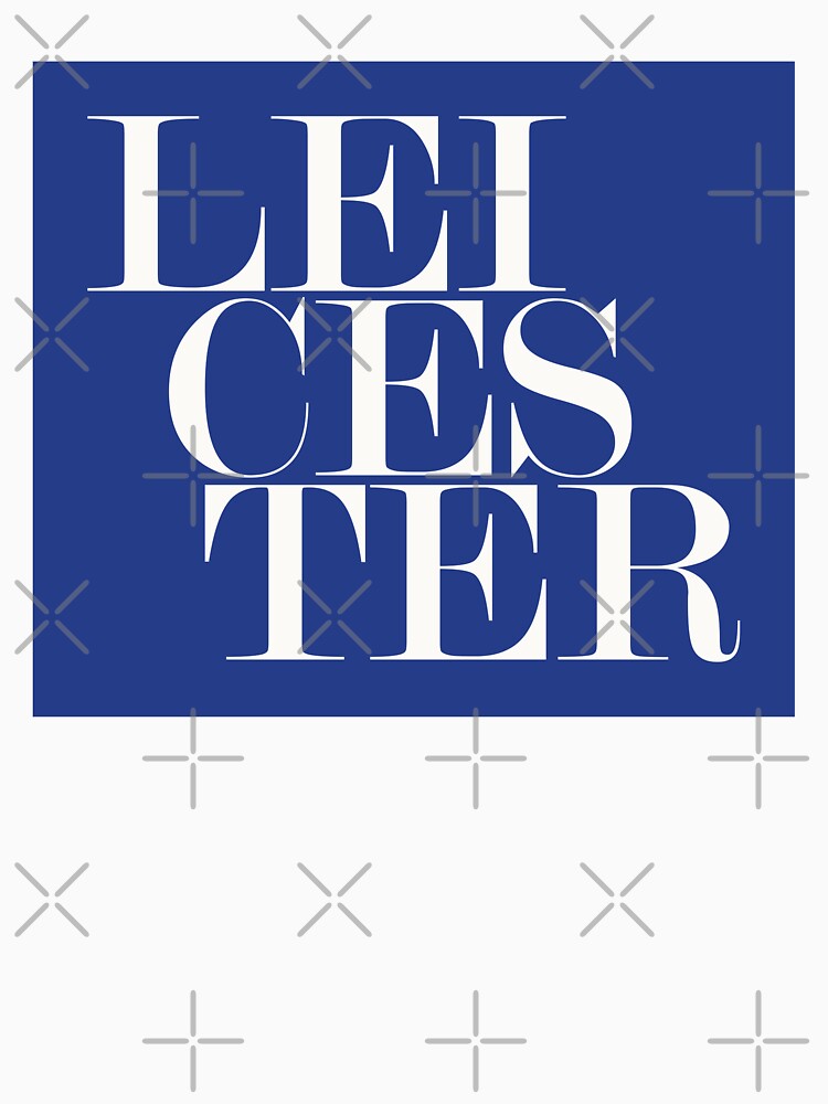 Leicester UK City Typography Minimalist Patriotic Travel Souvenir by kakarikihill