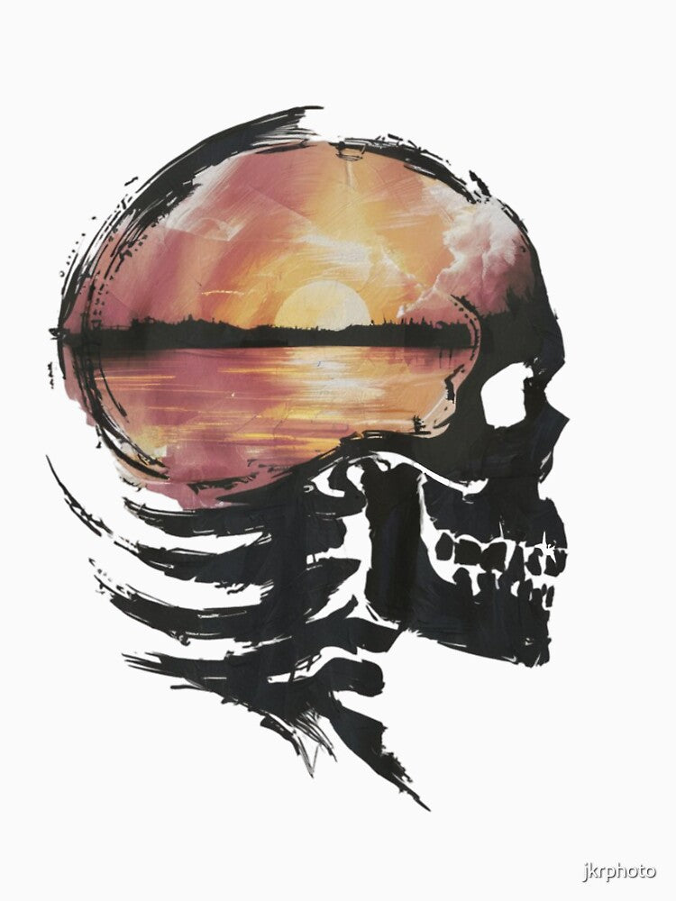 sunset skull by jkrphoto