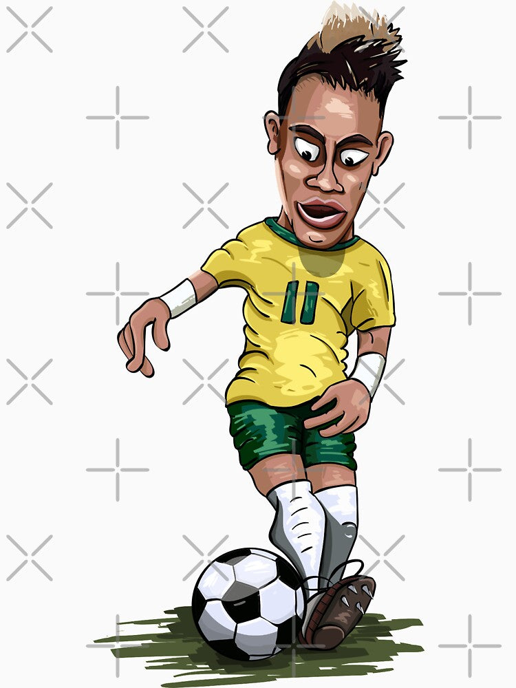Mascot Cartoon Neymar Football Player Brazil by AdanicPro