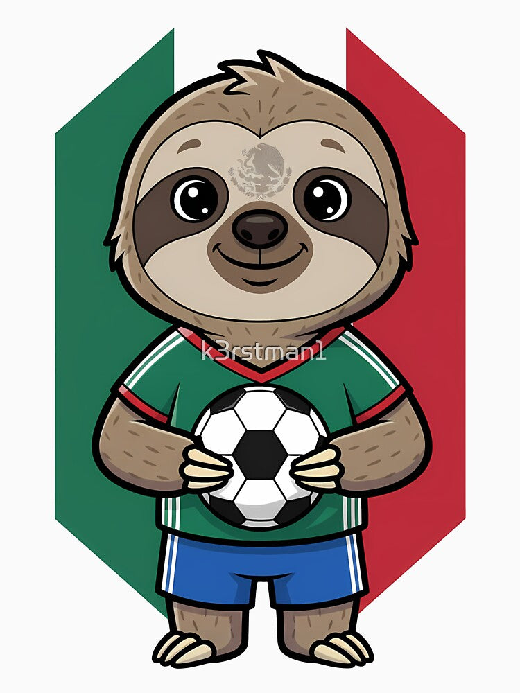 Mexican Sloth Soccer Fanatic Football by k3rstman1