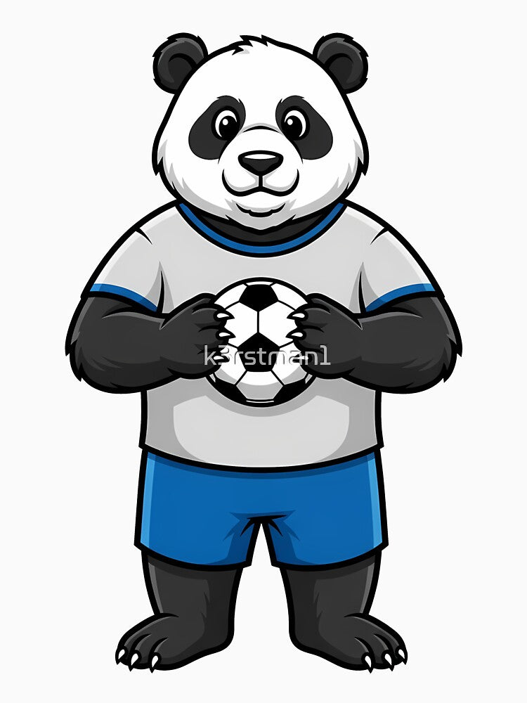 Panda Soccer Player Football Mascot by k3rstman1