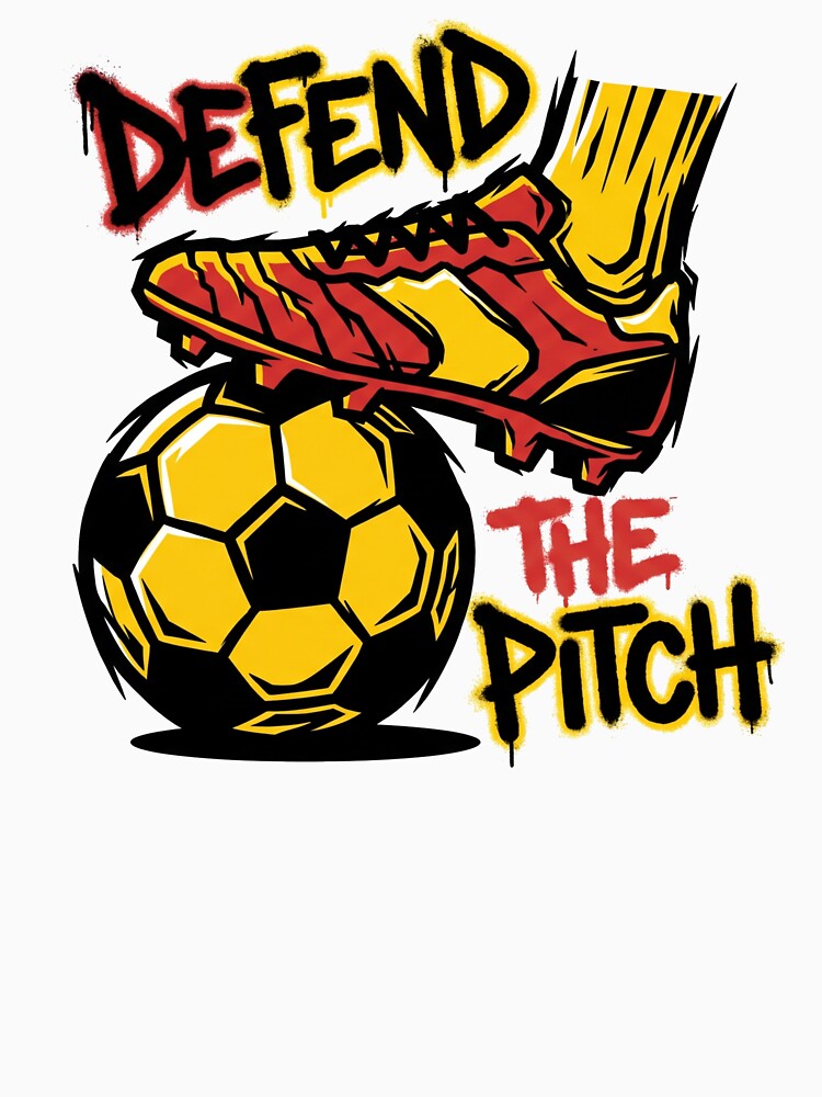 Defend The Pitch Soccer Cleat Graffiti Graphic by TeNovaStudio