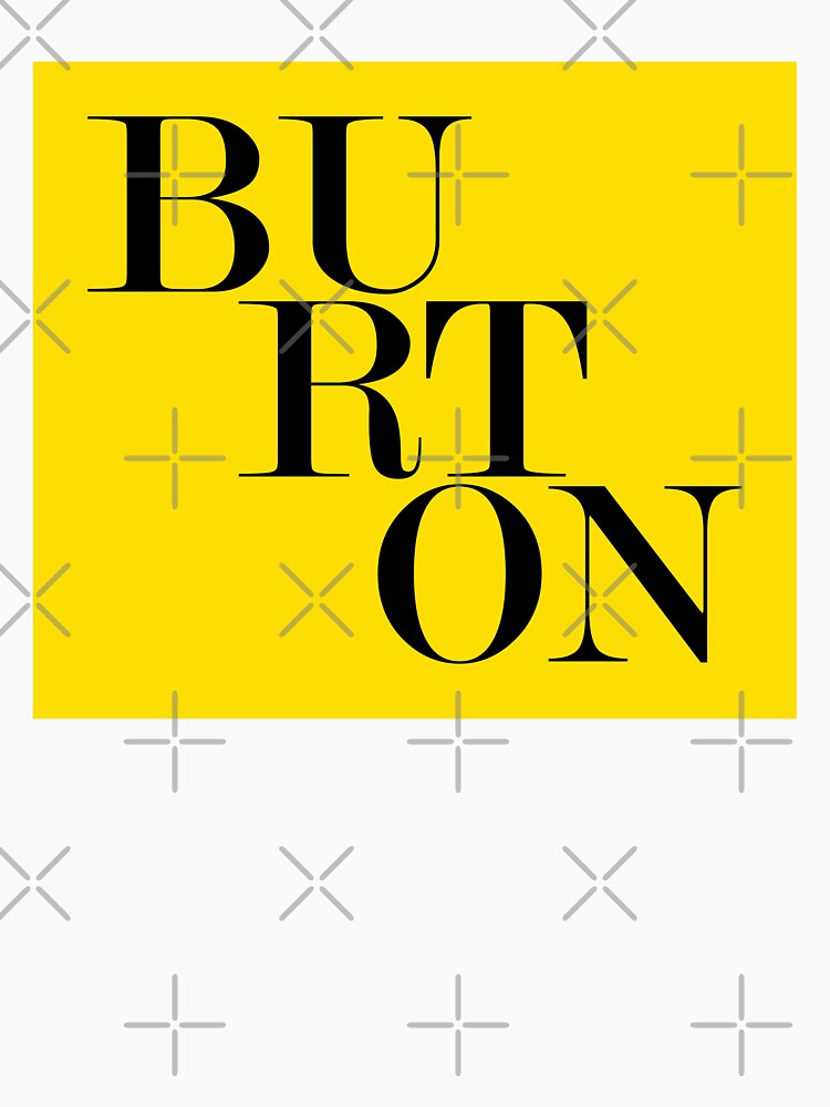 Burton UK Town Typography Minimalist Patriotic Travel Souvenir by kakarikihill