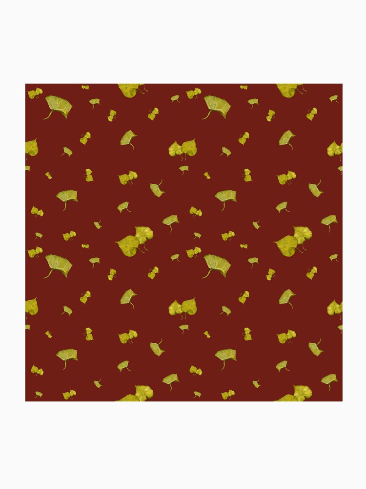Green leaves a seamless pattern watercolor red by Yana Mustafina | Boho Soulful Designs