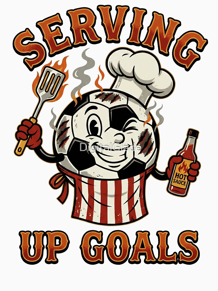 Serving Up Goals - Soccer BBQ Chef by DigitalGlade