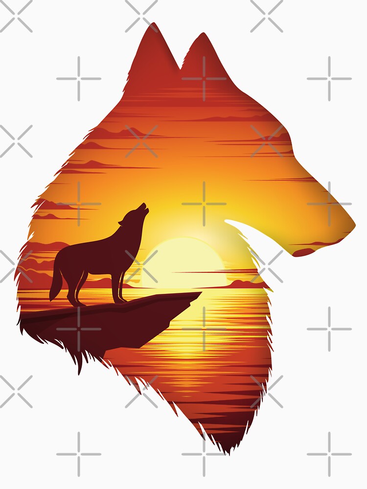 Lone wolf sunset by RAIID
