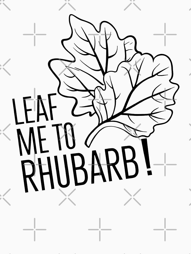 Rhubarb Leaves: A Close-Up Look in Black by SplashTastic