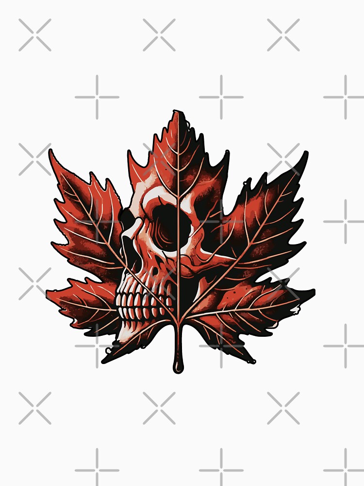 Maple Leaf Skull by MamaCsTees