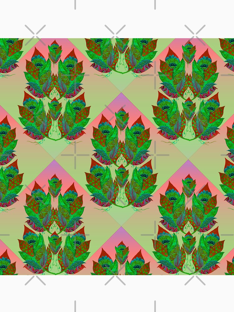 Green leaf pattern by Hinii