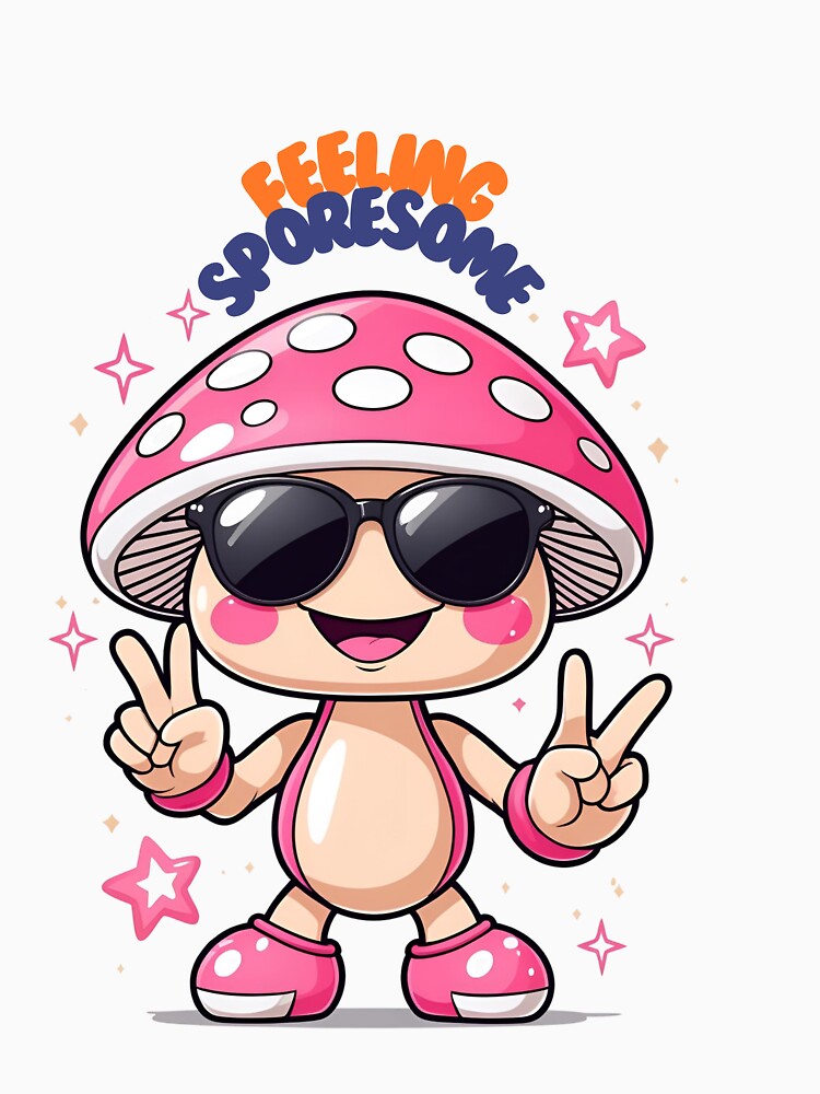 Feeling Sporesome – Cool Mushroom Sticker in Kawaii Style by modishwelt