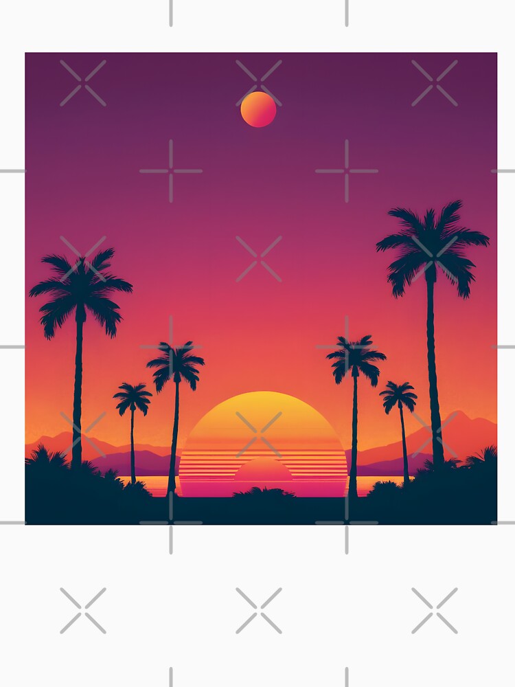 Retro Sunset Palm Trees 80s Vintage Aesthetic - 14 by RELAX STATION