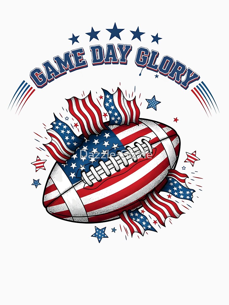 Patriotic USA Football Game Day Glory 2025 by Dazzle-Sizzle