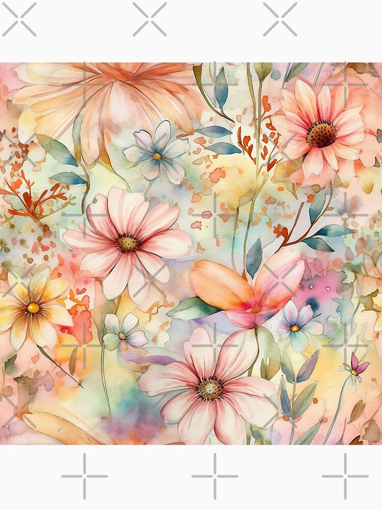 Springtime Floral Blooms: Watercolor Floral Seamless Pattern for DIY Crafts and Home Decor by Shadi Rosenow