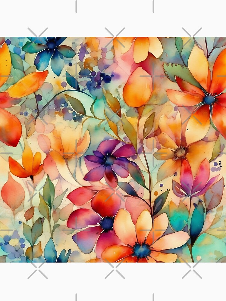 Springtime Floral Blooms 18 : Watercolor Floral Seamless Pattern for DIY Crafts and Home Decor by Shadi Rosenow