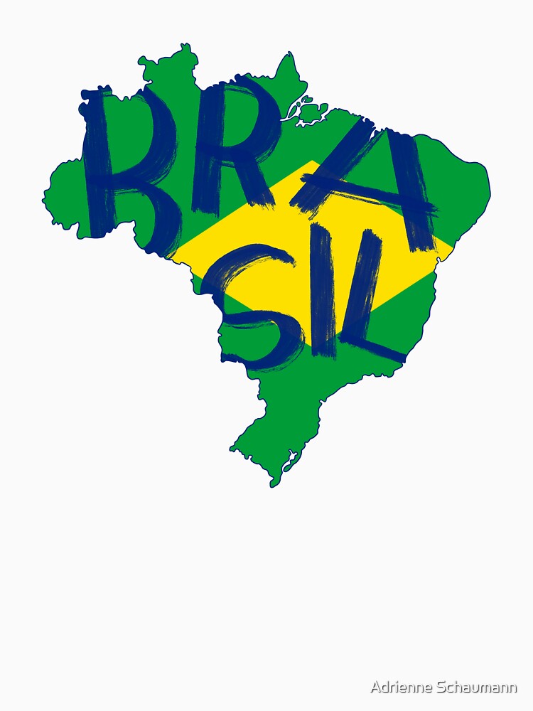 Brazil country typography by Adrienne Schaumann