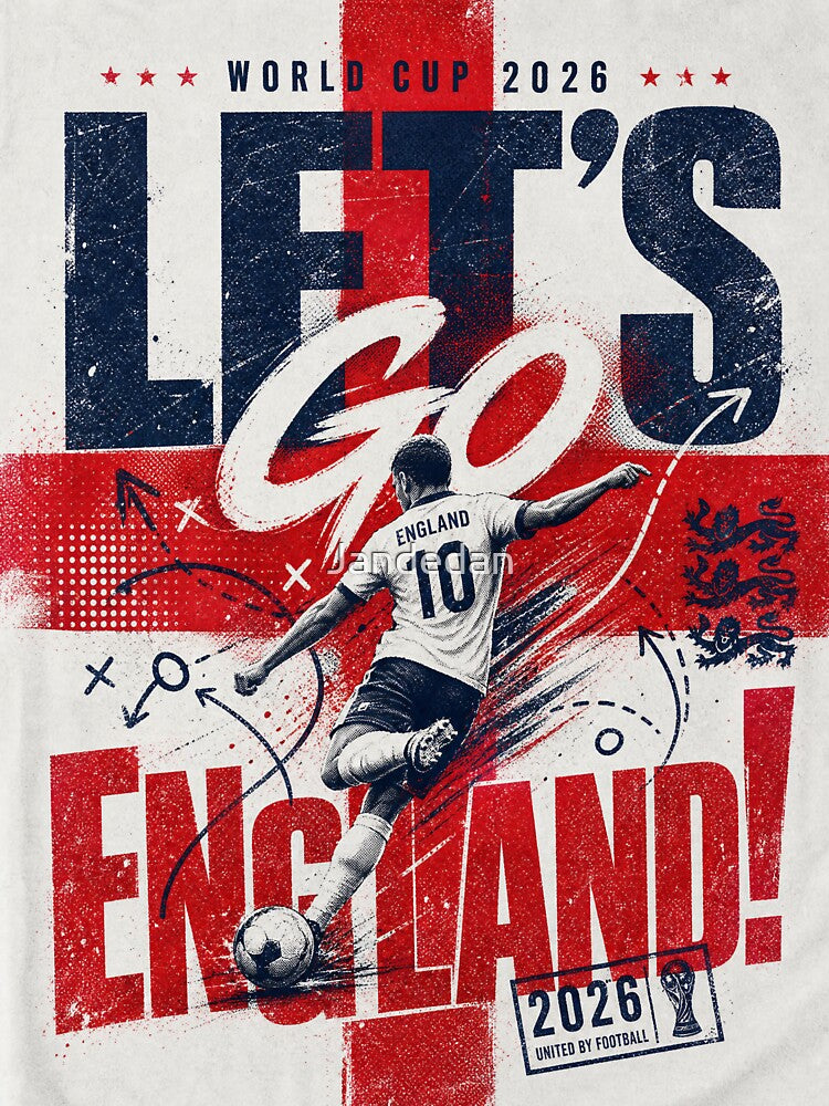 World Cup 2026 | Let’s Go England Distressed Graphic by Jandedan