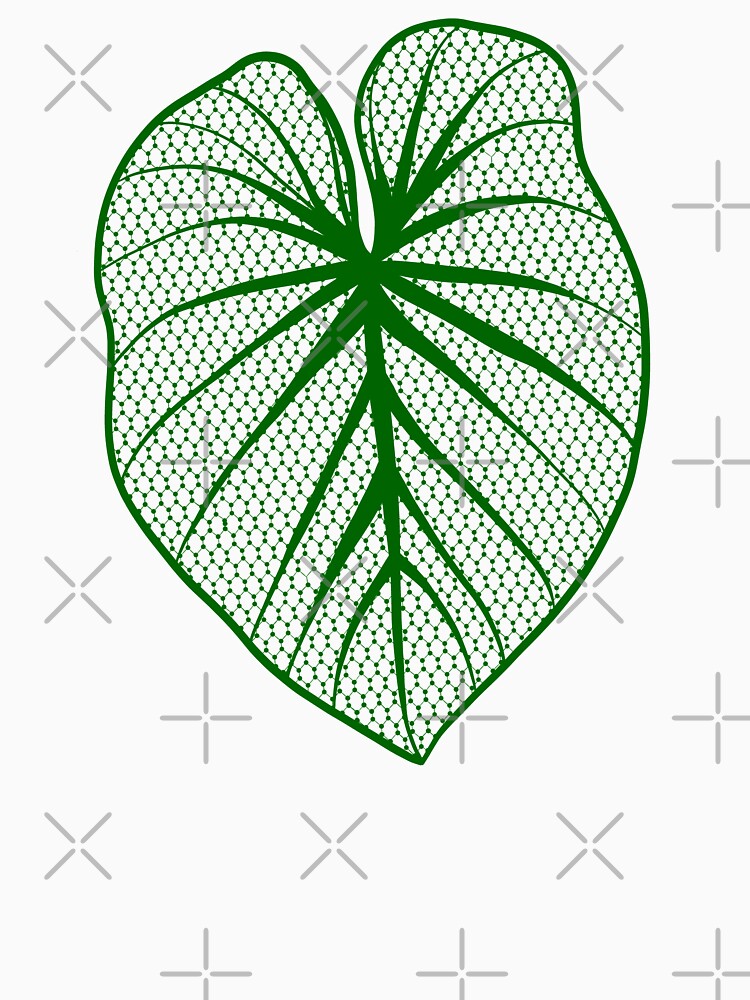 Mesh Line Drawing Of A Green Leaf by forfun-art
