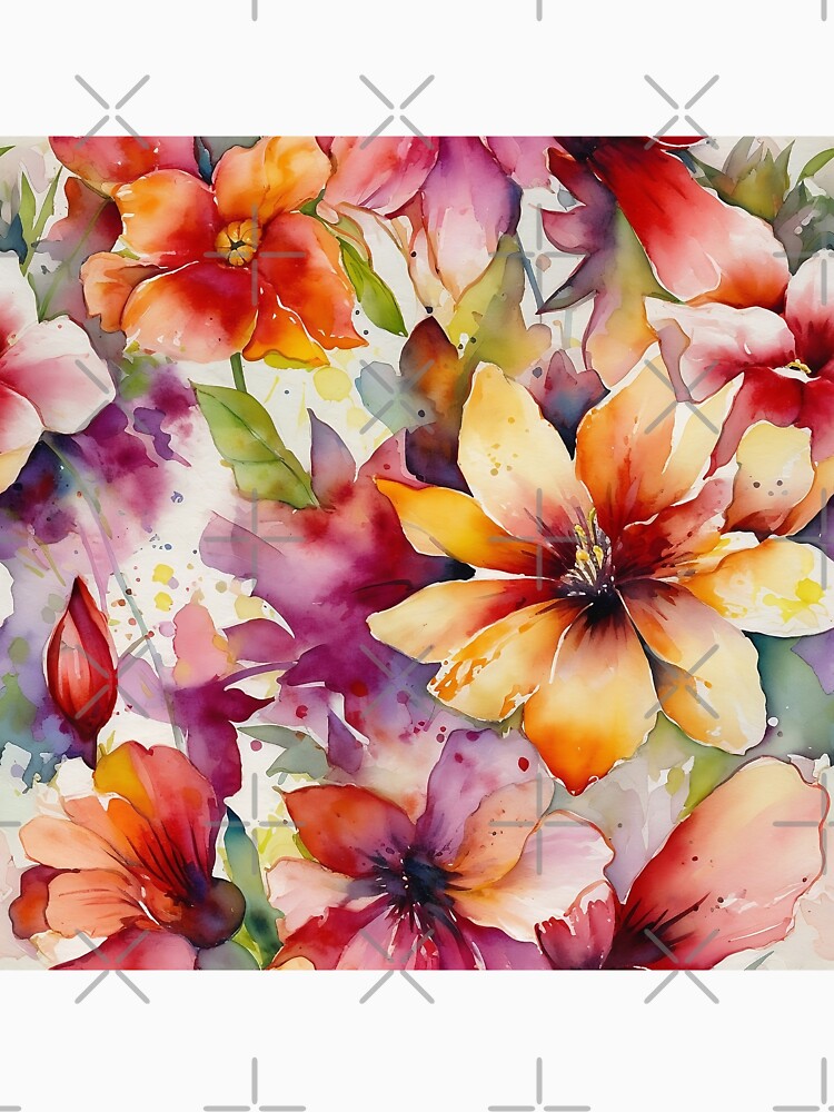 Springtime Floral Blooms 32 : Watercolor Floral Seamless Pattern for DIY Crafts and Home Decor by Shadi Rosenow
