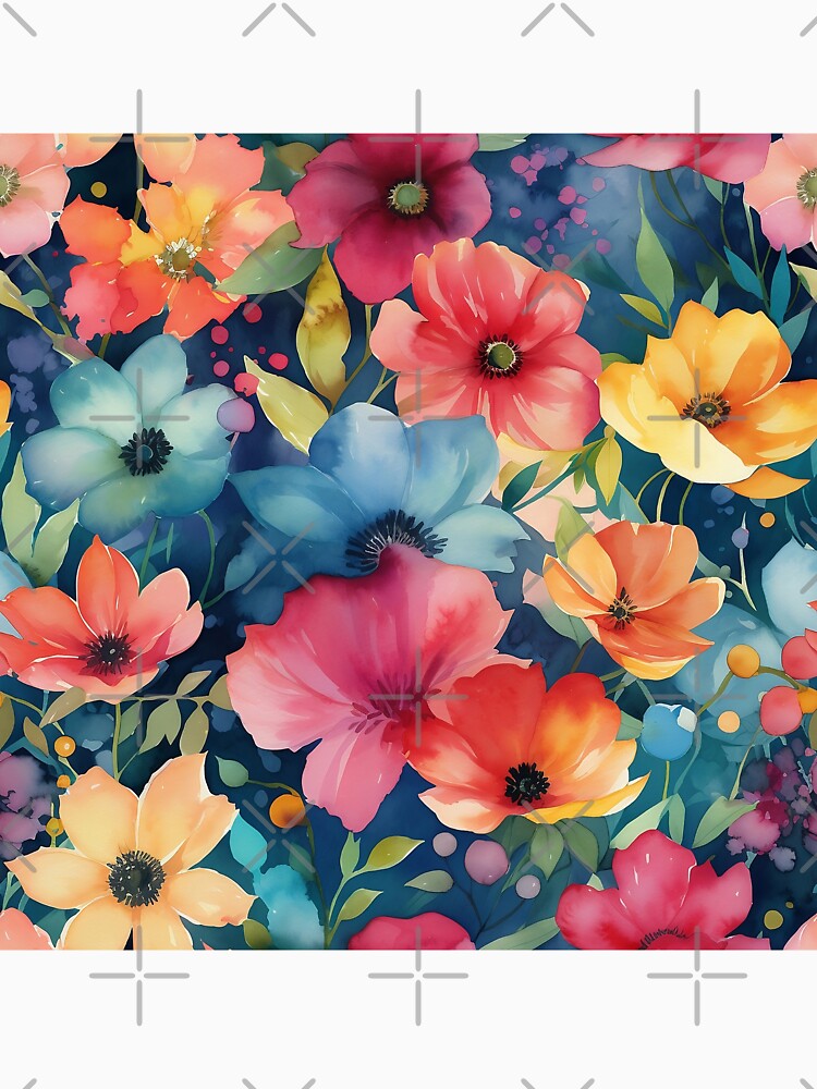 Springtime Floral Blooms 14 : Watercolor Floral Seamless Pattern for DIY Crafts and Home Decor by Shadi Rosenow