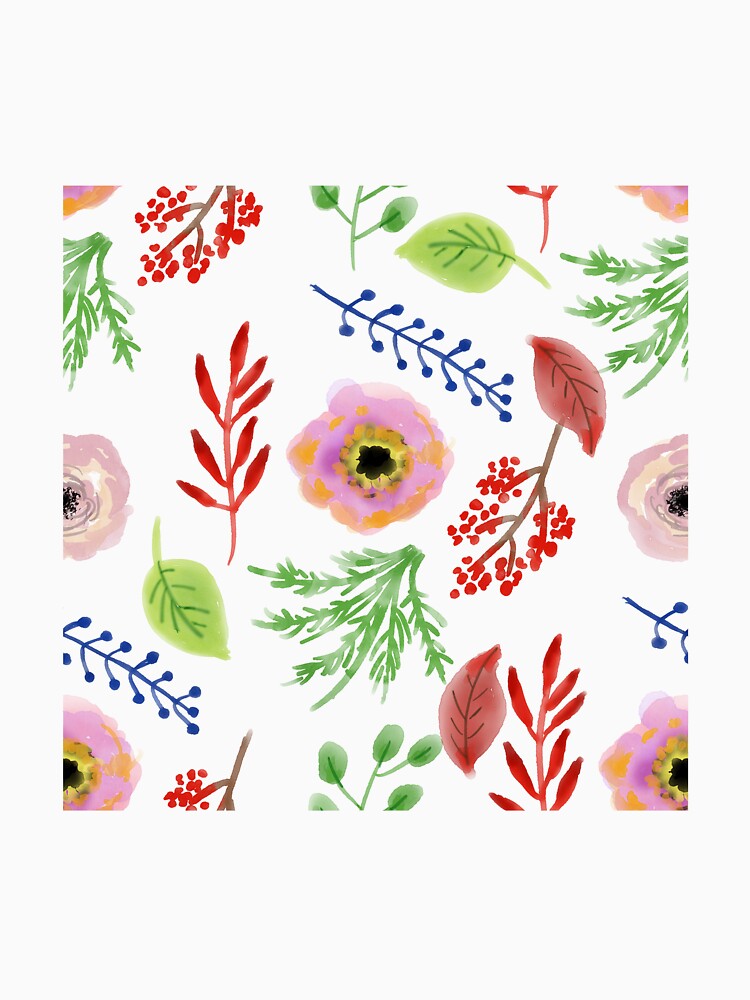 Watercolor floral pattern 2 by adiosmillet