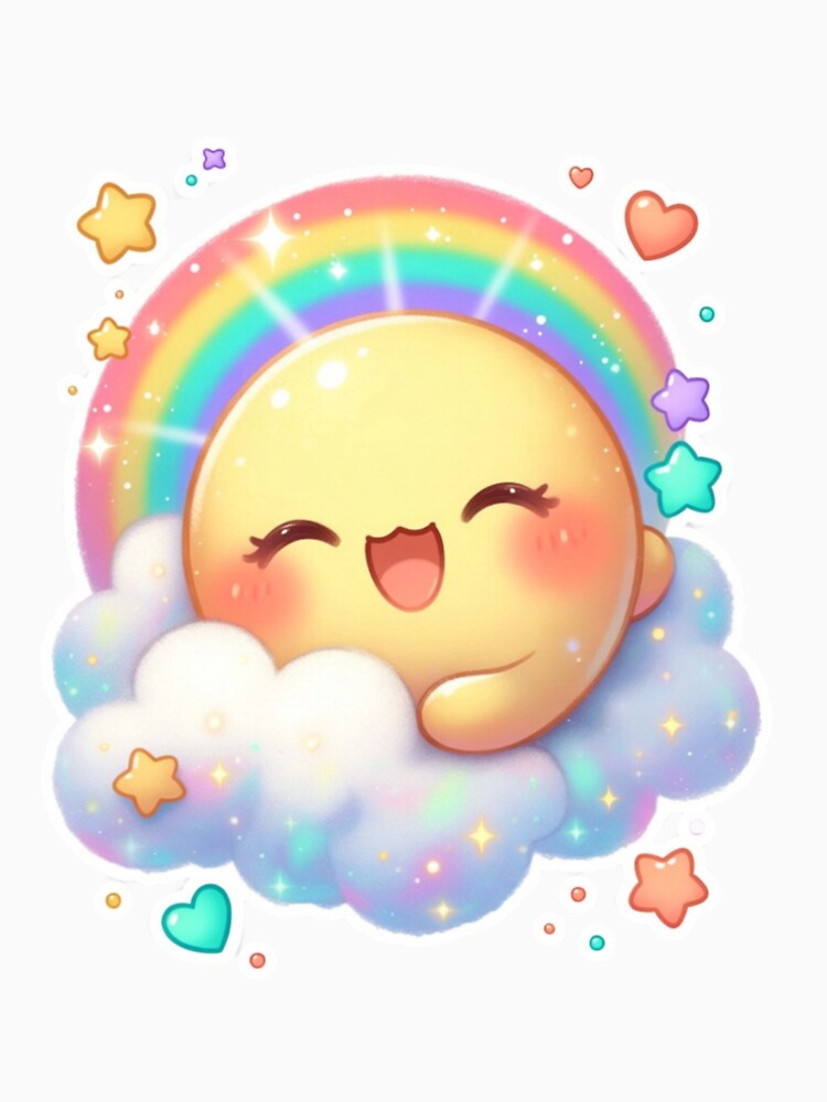 Cute Rainbow Sun Cloud by CoquetteLunaCo