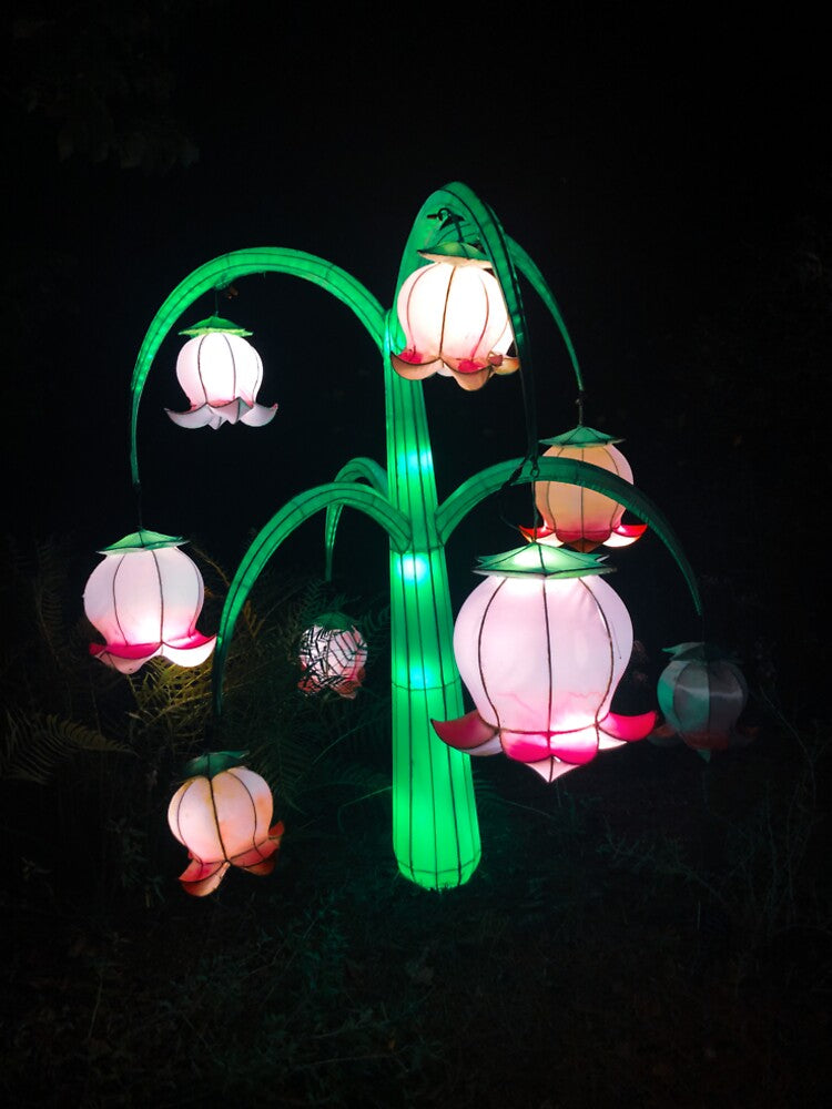 Flowers at Night Bloom in Huntsville Botanical Gardens by Silver Sky by Janet