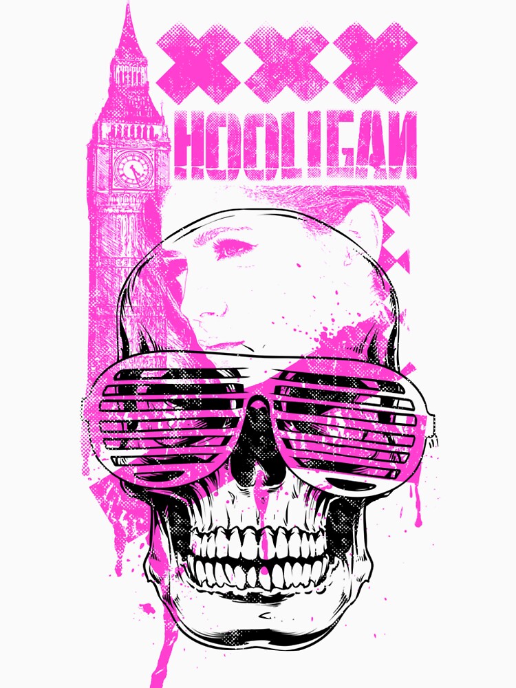 UK HOOLIGAN - English Football Skull Hool Shirt Motive by Super3