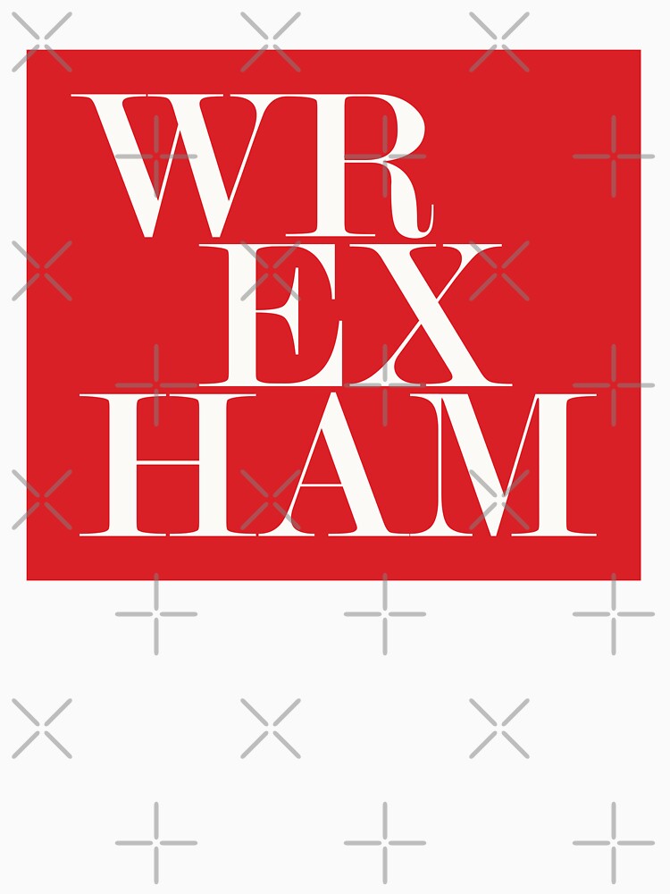 Wrexham (Red) Typography Minimalist Patriotic Travel Souvenir by kakarikihill