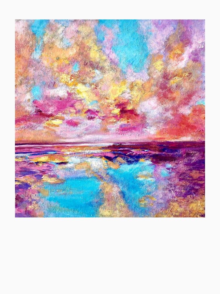 Pink sunset painting by Bekiwool