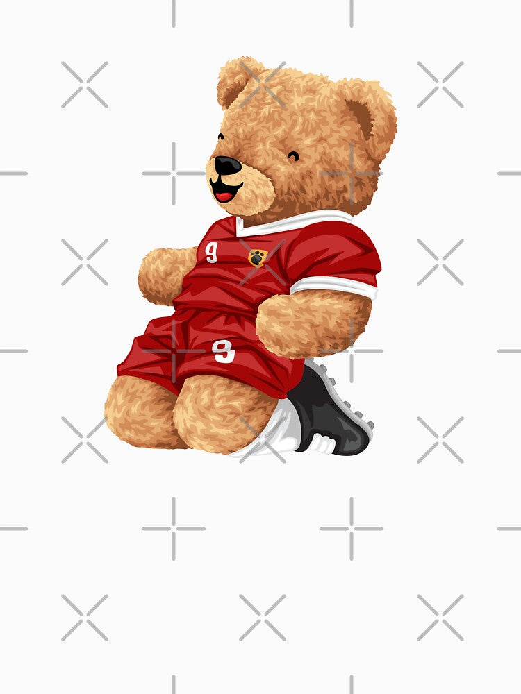 Soccer Teddy Bear Player Red Jersey by Bhonard 21