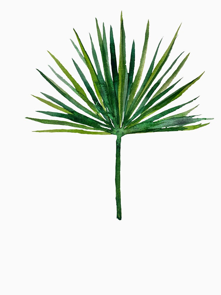 Palm watercolor illustration single object by Yana Mustafina | Boho Soulful Designs