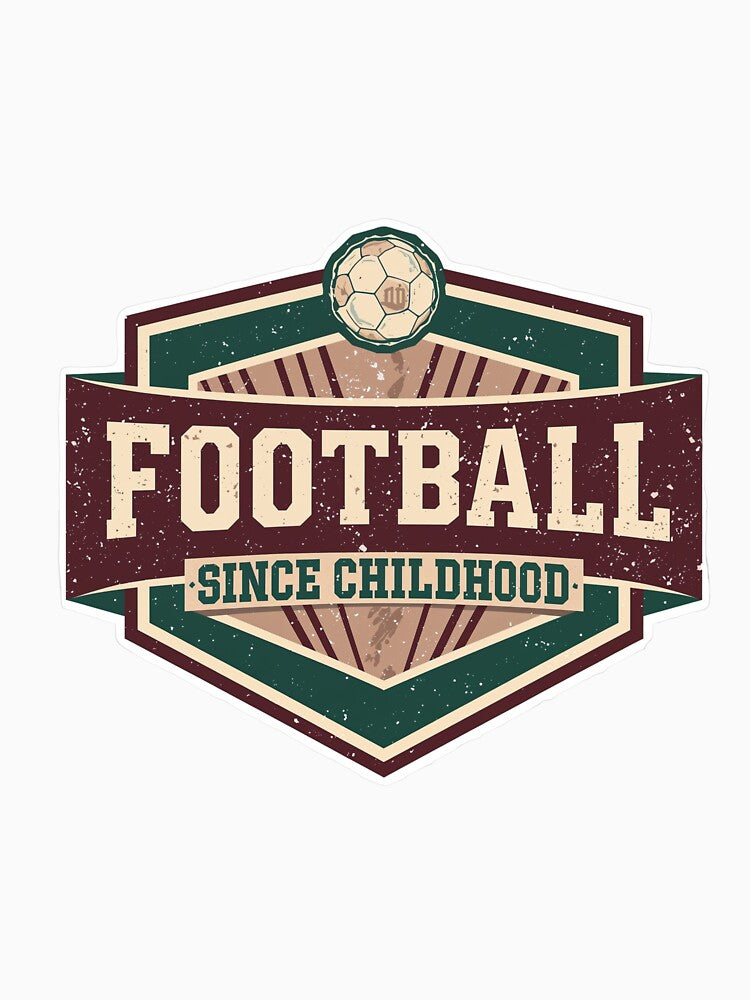 Football Since Childhood – Vintage Soccer Lover Retro Badge by Dezyra Clothing