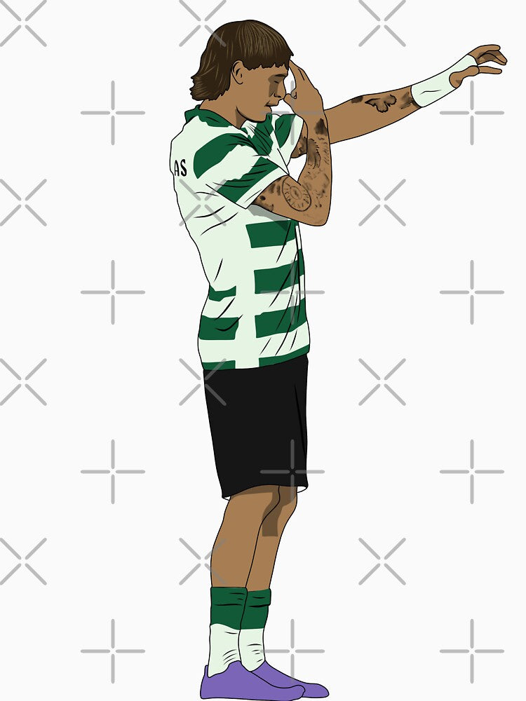 Ricardo Mangas Sporting Goal Celebration Minimalist by Hevding
