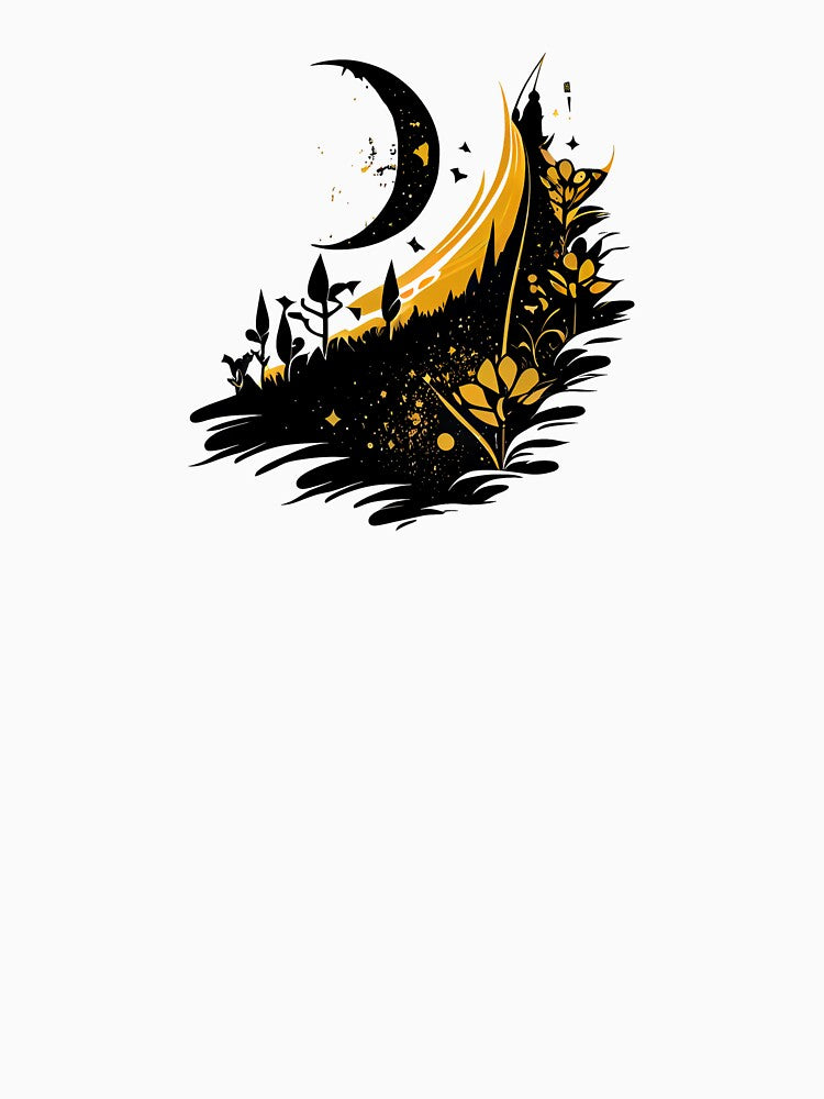 Gold and Black Landscape by ShadowAndSlate