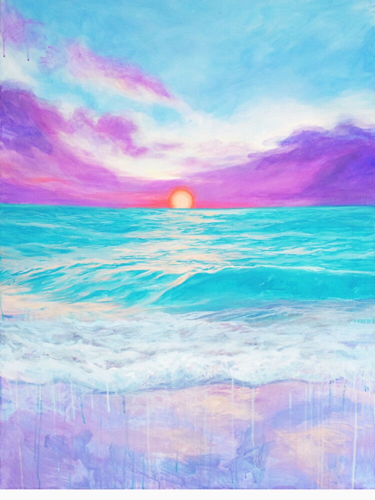 Summer colorful beach ocean sunrise by Byearion