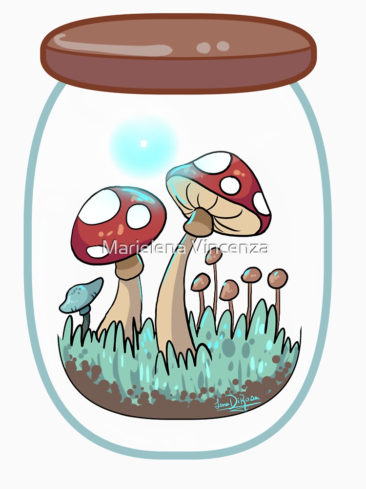 Mushroom Jar- Mushroom Island by Marielena Vincenza