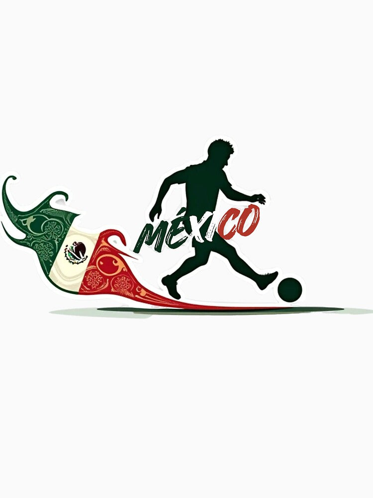 Dynamic Mexico Soccer Player Chili Flag Trail by PMTaurus
