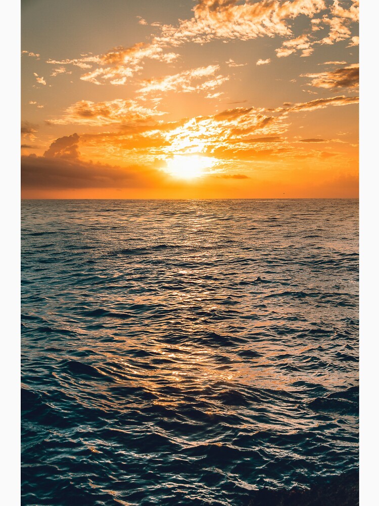Summer Ocean Sunset Sky, Ocean Waves by newburyboutique