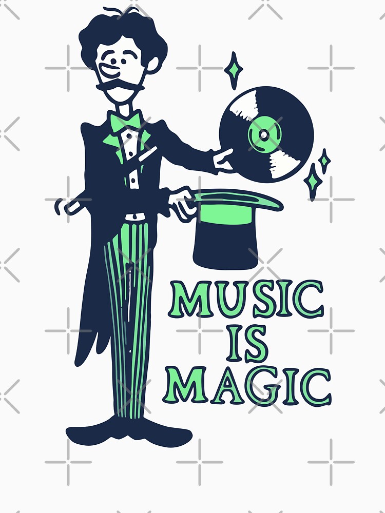 Music Is Magic – Vinyl Wizard Retro Music Design by TipTop GFX