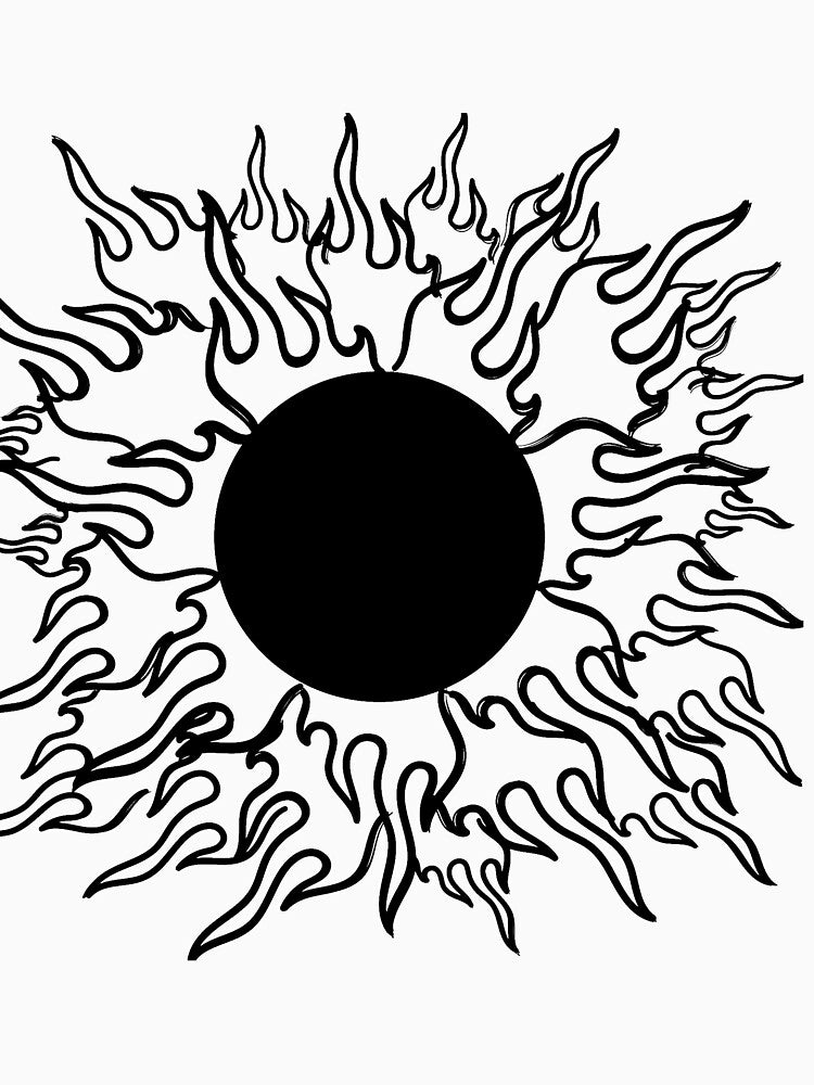 Eternal Flame Sun // Neo-Tribal Y2K Streetwear by ZafTeez