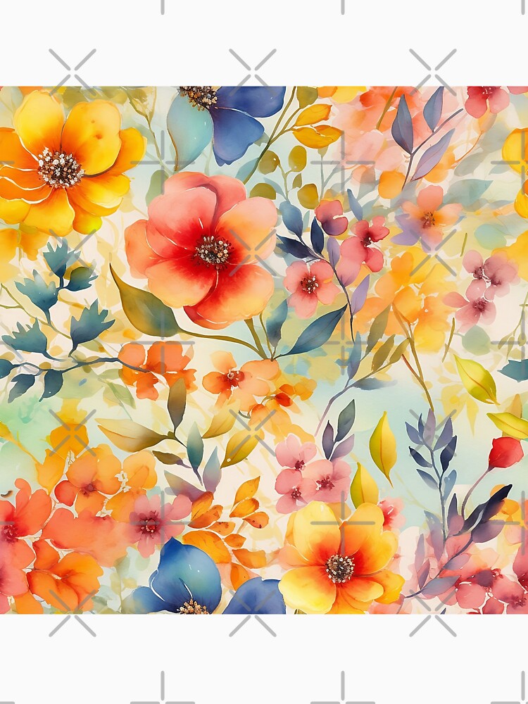 Springtime Floral Blooms 11 : Watercolor Floral Seamless Pattern for DIY Crafts and Home Decor by Shadi Rosenow