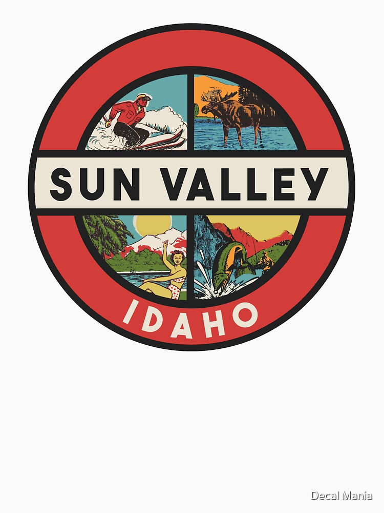 Sun Valley Idaho Vintage Style Decal by Decal Mania