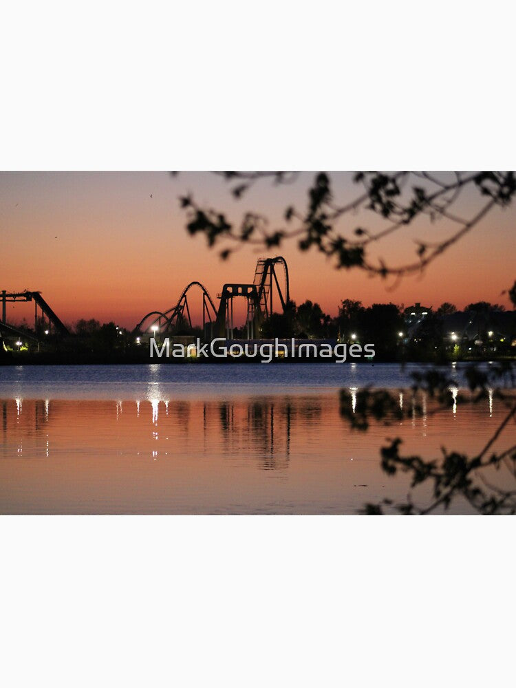 Sunset Silhouette Rollercoaster Reflections by MarkGoughImages