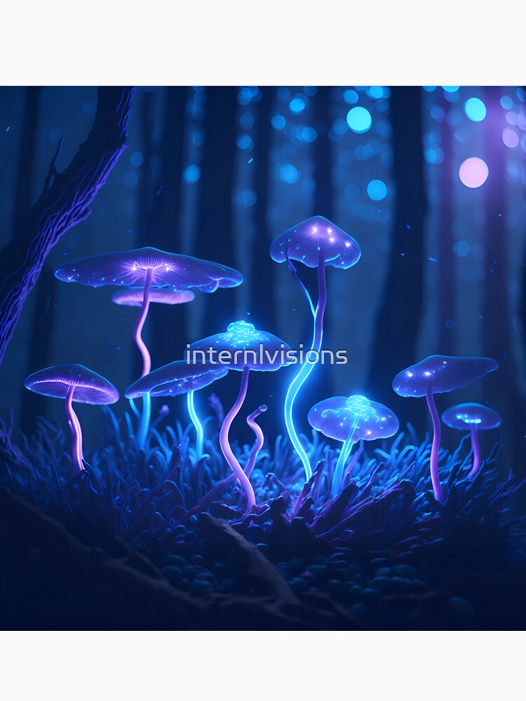 Magic Mushroom Forest Silent Night  - Mushrooms by internlvisions