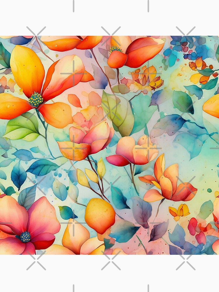 Springtime Floral Blooms 7 : Watercolor Floral Seamless Pattern for DIY Crafts and Home Decor by Shadi Rosenow
