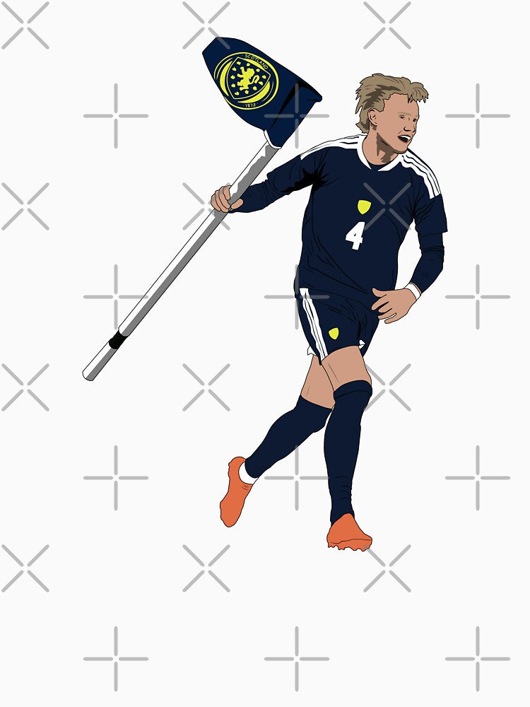 Scott McTominay Scotland Corner Flag Goal Celebration Minimalist by Hevding