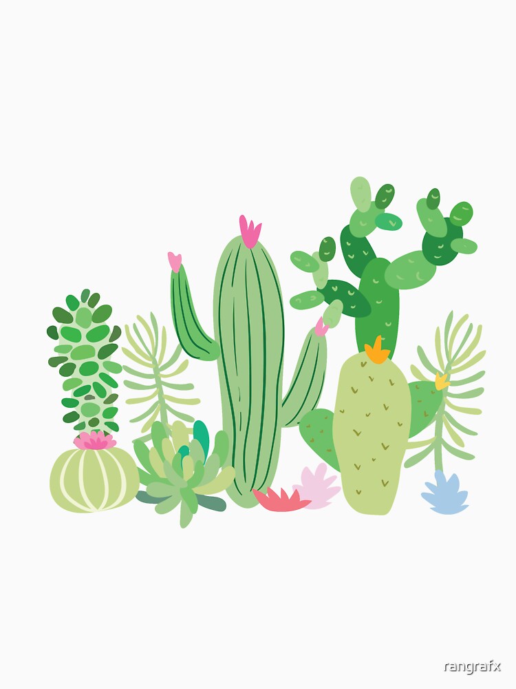 summer cool pastel cactus collection 2 by rangrafx